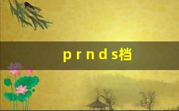 p r n d s档位什么意思,长时间下坡挂D档还是S档